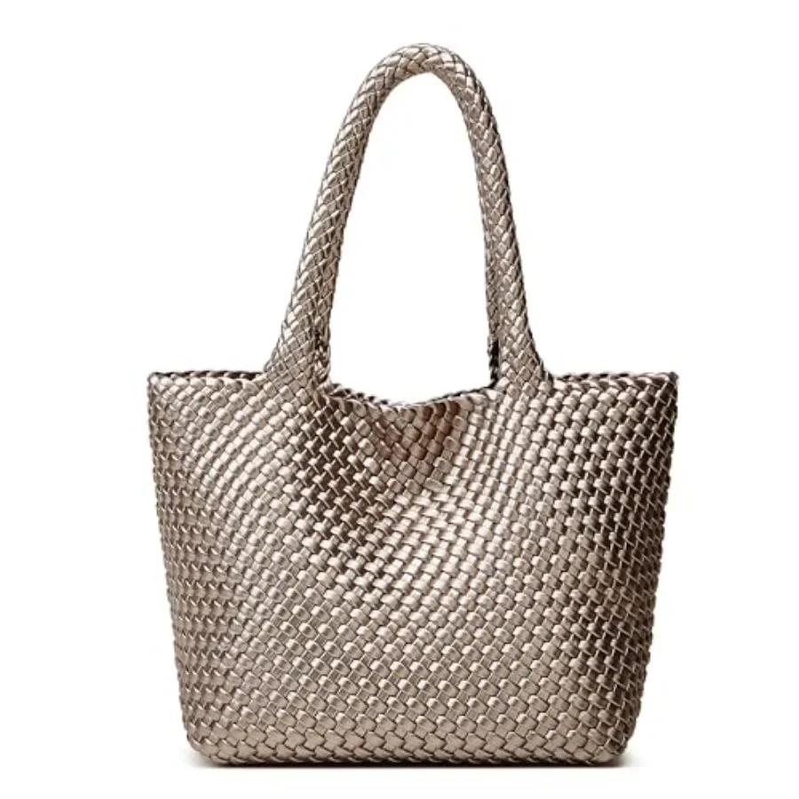 BOYATU Woven Tote Bag for Women: Vegan Leather Purse with 1 Zipper Clutch - Handwoven Tote for Travel Vacation Beach Weekend
BOYATU Woven Tote Bag for Women: Vegan Leather Purse with 1 Zipper Clutch - Handwoven Tote for Travel Vacation Beach Weekend