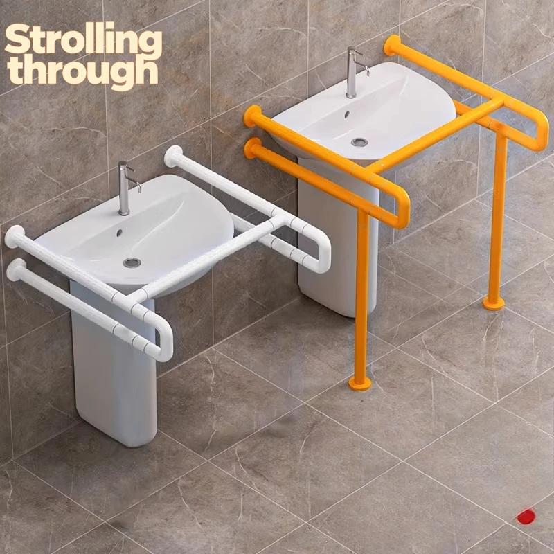 Disabled accessible toilet countertop basin handrail washbasin safety handle for the elderly public toilet hand washing column
Disabled accessible toilet countertop basin handrail washbasin safety handle for the elderly public toilet hand washing column