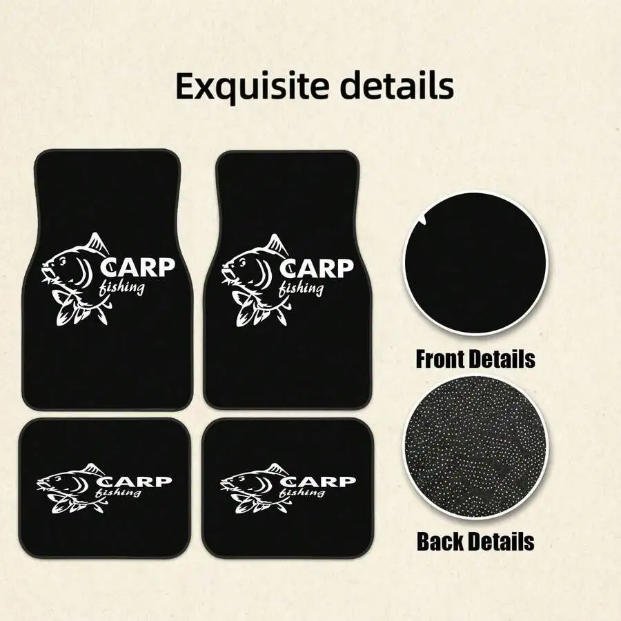 4-Piece Universal Car Floor Mats With Carp Fishing Pattern All Weather Protection
4-Piece Universal Car Floor Mats With Carp Fishing Pattern All Weather Protection