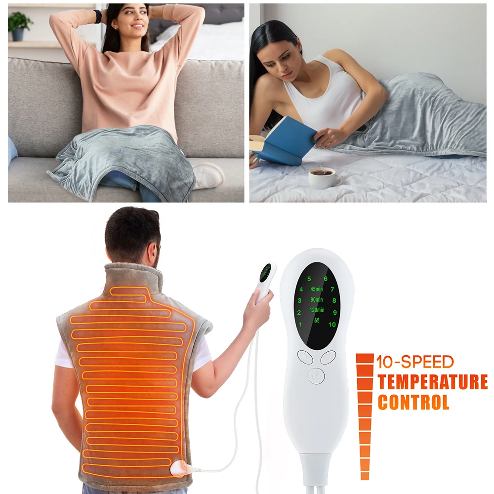Shawl Electric Heating Pad Home 10-Level Constant Temperature Hot Compress Shoulder Warming Wrap 60*90cm Mat Back Abdomen Heater
Shawl Electric Heating Pad Home 10-Level Constant Temperature Hot Compress Shoulder Warming Wrap 60*90cm Mat Back Abdomen Heater