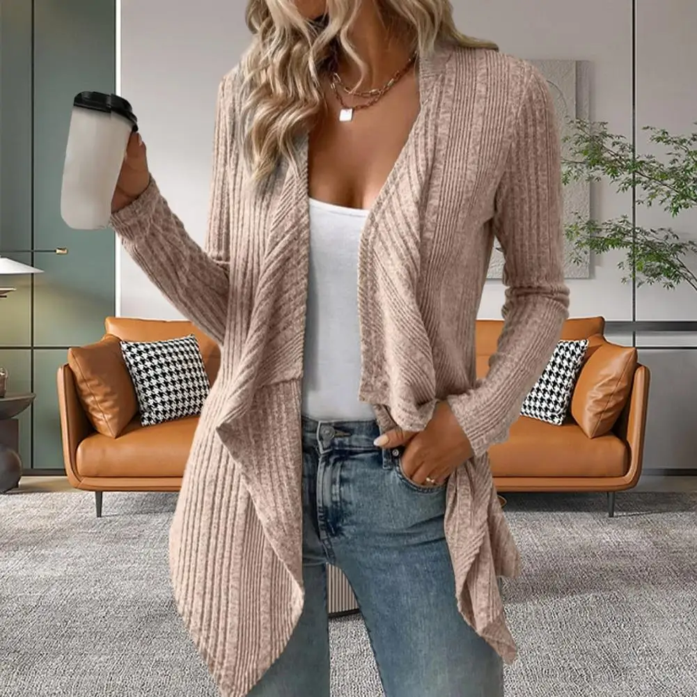 Women Cardigan Loose Irregular Open Stitch Knitted Soft lady Sweater Coat Striped Elastic Casual Lady Cardigan Sweater Knitwear
Women Cardigan Loose Irregular Open Stitch Knitted Soft lady Sweater Coat Striped Elastic Casual Lady Cardigan Sweater Knitwear