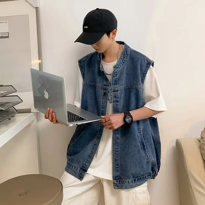 INS Vest Men Summer Korean Style Loose Sleeveless Vest Hong Style Versatile Handsome Trendy
INS Vest Men Summer Korean Style Loose Sleeveless Vest Hong Style Versatile Handsome Trendy