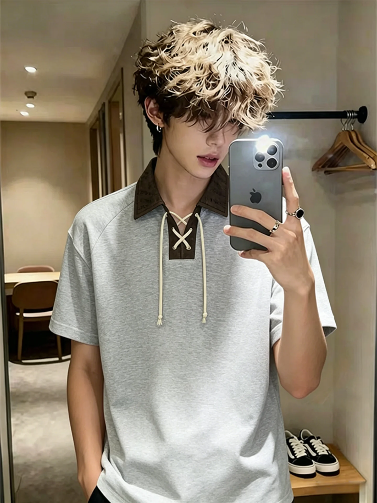 Gray Shirt Short Sleeve Men's Summer Tie Design American College Style Half Sleeve T-Shirt Fake Two-Piece Breathable Casual
Gray Shirt Short Sleeve Men's Summer Tie Design American College Style Half Sleeve T-Shirt Fake Two-Piece Breathable Casual