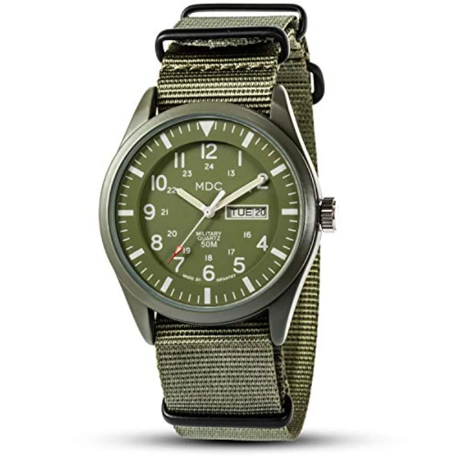Mens Military Watch, Vietnam Style Field Watches for Men, Tactical 12/24H Military Time Analog Watch, Waterproof Day Date Quart
Mens Military Watch, Vietnam Style Field Watches for Men, Tactical 12/24H Military Time Analog Watch, Waterproof Day Date Quart