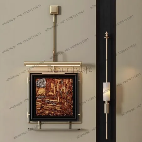 New Chinese light luxury metal rod decorative painting wall lamp French retro ambient light painting
New Chinese light luxury metal rod decorative painting wall lamp French retro ambient light painting