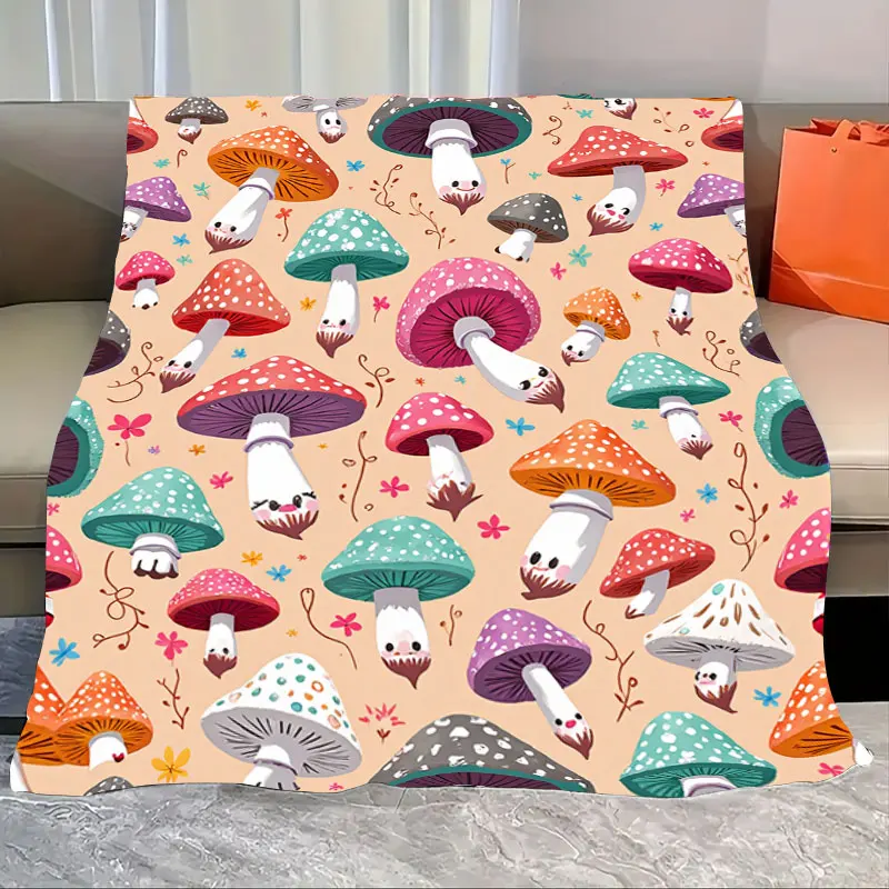1pc Flannel Blanket Cute Mushroom Print Fleece Blanket for Cozy Home Decor
1pc Flannel Blanket Cute Mushroom Print Fleece Blanket for Cozy Home Decor