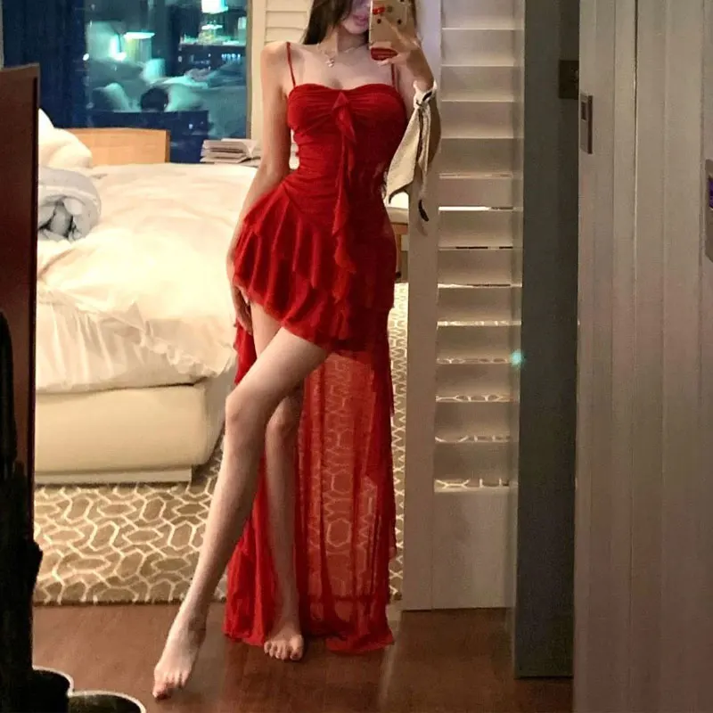 Hotsweet Dovetail Fashion Irregular Slip Dresses Summer Sexy V-Neck Women's Clothing Solid Color Aura Asymmetrical Mini Dress
Hotsweet Dovetail Fashion Irregular Slip Dresses Summer Sexy V-Neck Women's Clothing Solid Color Aura Asymmetrical Mini Dress