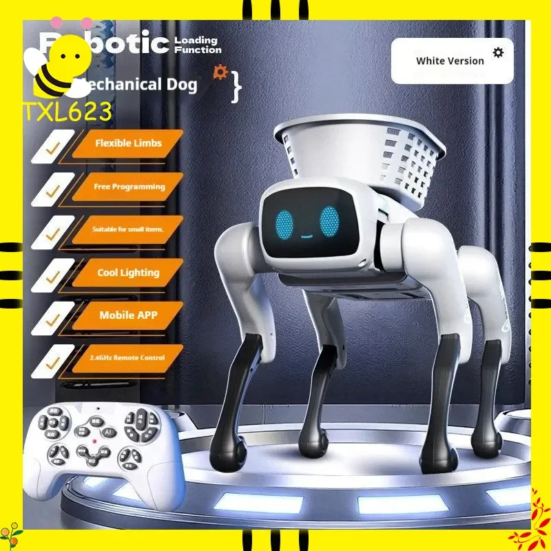 AI Smart Robot Dog Toy, 2026 New Remote Control Programmable Electronic Pet with Loading Basket, STEM Educational Gift for Kids
AI Smart Robot Dog Toy, 2026 New Remote Control Programmable Electronic Pet with Loading Basket, STEM Educational Gift for Kids