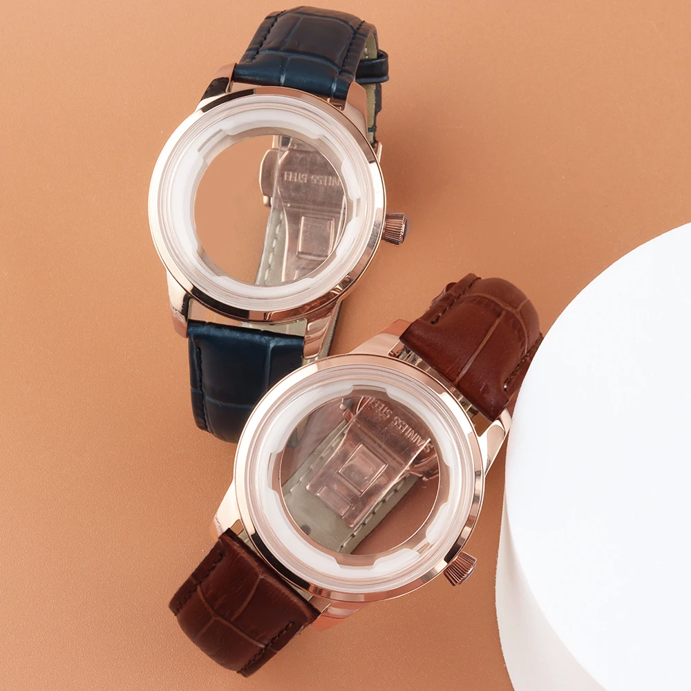 40mm Rose Gold Watch Case Strap Arched Glass For Cocktail Time Presage NH35 NH36 NH38 Movement Stainless Steel Watch Mods Parts
40mm Rose Gold Watch Case Strap Arched Glass For Cocktail Time Presage NH35 NH36 NH38 Movement Stainless Steel Watch Mods Parts