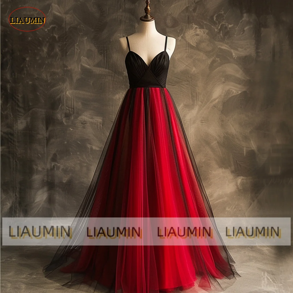 Red and Black Tulle Strap V Neck Floor Length Prom Wedding Formal Dress For Evening Party Lace Up Clothing Hand Made A1-17.19
Red and Black Tulle Strap V Neck Floor Length Prom Wedding Formal Dress For Evening Party Lace Up Clothing Hand Made A1-17.19