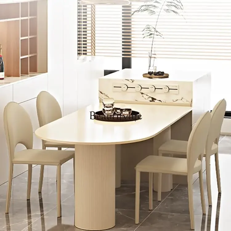 yj9 Cream Style Rock Plate Dining Table Light Luxury Modern Minimalist Dining Table
yj9 Cream Style Rock Plate Dining Table Light Luxury Modern Minimalist Dining Table