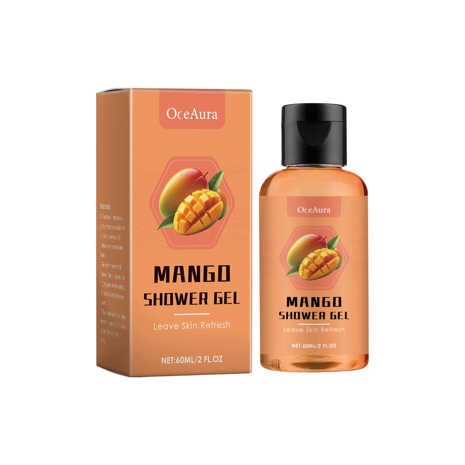 Shower Gel – Refreshing & Hydrating Body Wash (60ml/2 fl oz)" Keywords: MANGI shower gel, refreshing body wash, hydrating clean
Shower Gel – Refreshing & Hydrating Body Wash (60ml/2 fl oz)" Keywords: MANGI shower gel, refreshing body wash, hydrating clean