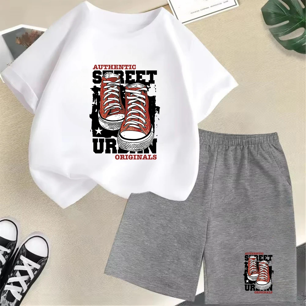 Summer Fashion Design Shoes Printed Fun Children's Short Sleeves+Casual Shorts Sports Set
Summer Fashion Design Shoes Printed Fun Children's Short Sleeves+Casual Shorts Sports Set
