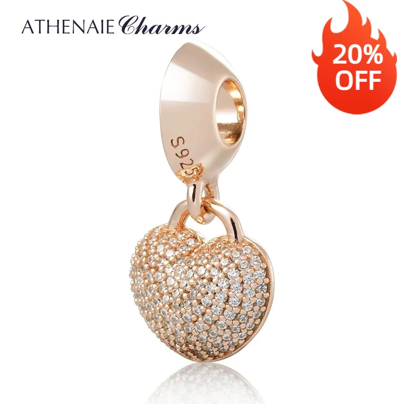 ATHENAIE 925 Silver Pave Clear CZ Heart Lock Love Mother Love Daughter Pendant Charms Bead Fit Bracelets Color Rose Gold
ATHENAIE 925 Silver Pave Clear CZ Heart Lock Love Mother Love Daughter Pendant Charms Bead Fit Bracelets Color Rose Gold