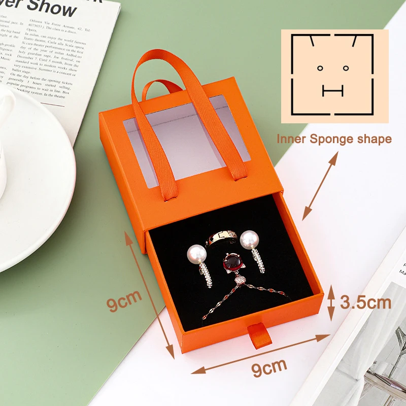 5pcs Colorful Window Jewelry Gift Boxes Portable Drawer Type with Ribbon Handles for Necklaces Earrings Retailers Gift Display
5pcs Colorful Window Jewelry Gift Boxes Portable Drawer Type with Ribbon Handles for Necklaces Earrings Retailers Gift Display