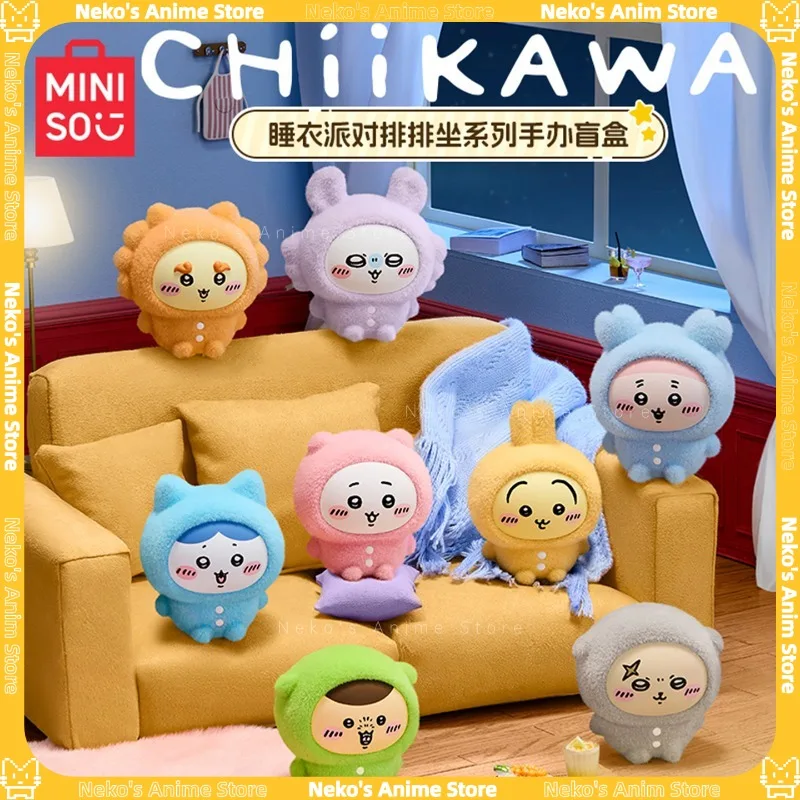In Stock MINISO Chiikawa Pajamas Party Sitting in Row Series Figurines Blind Boxes Ornaments Collection Toys Trendy Cute Gifts
In Stock MINISO Chiikawa Pajamas Party Sitting in Row Series Figurines Blind Boxes Ornaments Collection Toys Trendy Cute Gifts