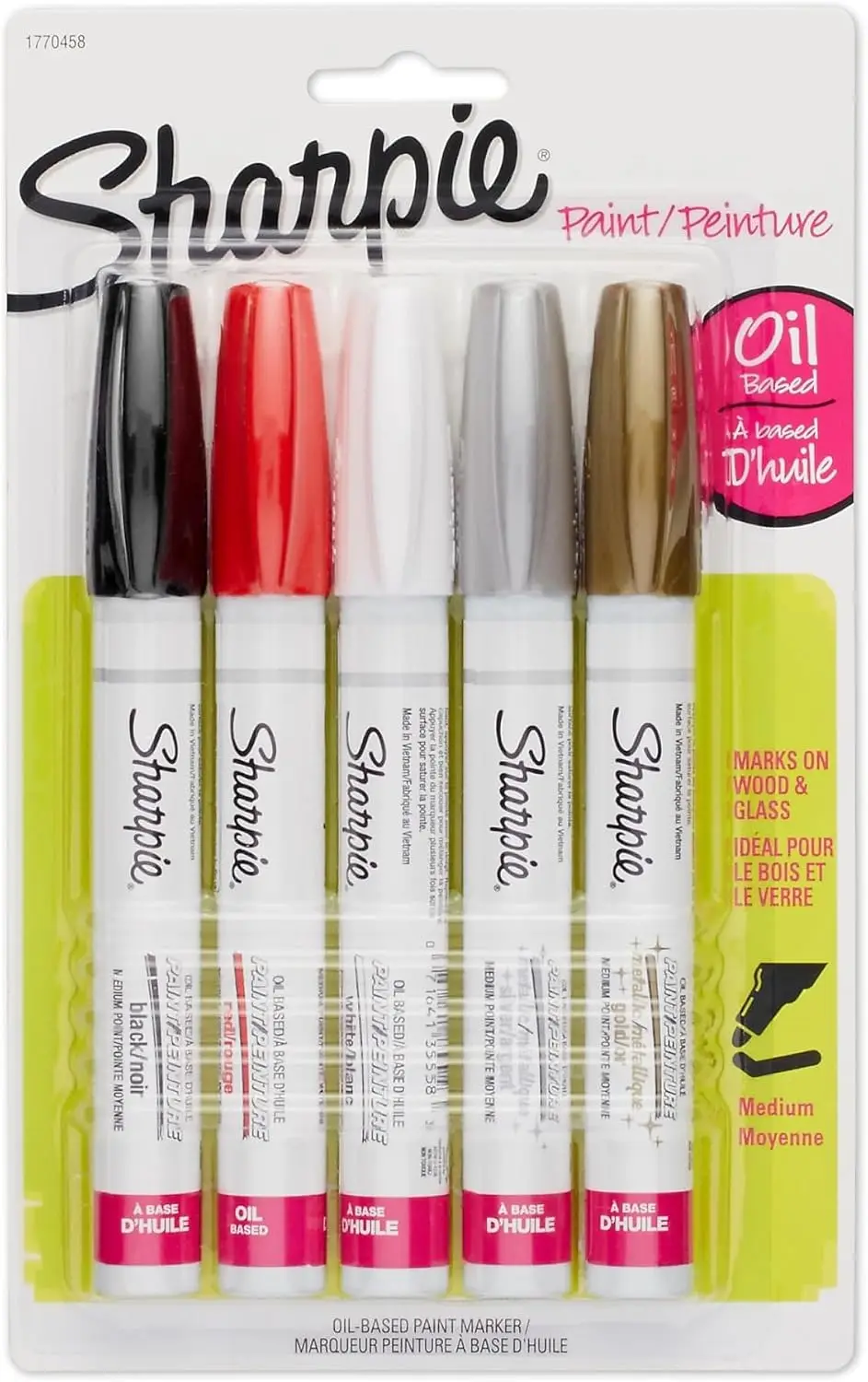 Oil-Based Paint Markers, Medium Point, Assorted & Metallic Colors, 5 Count for Rock Painting, Craft Projects
Oil-Based Paint Markers, Medium Point, Assorted & Metallic Colors, 5 Count for Rock Painting, Craft Projects