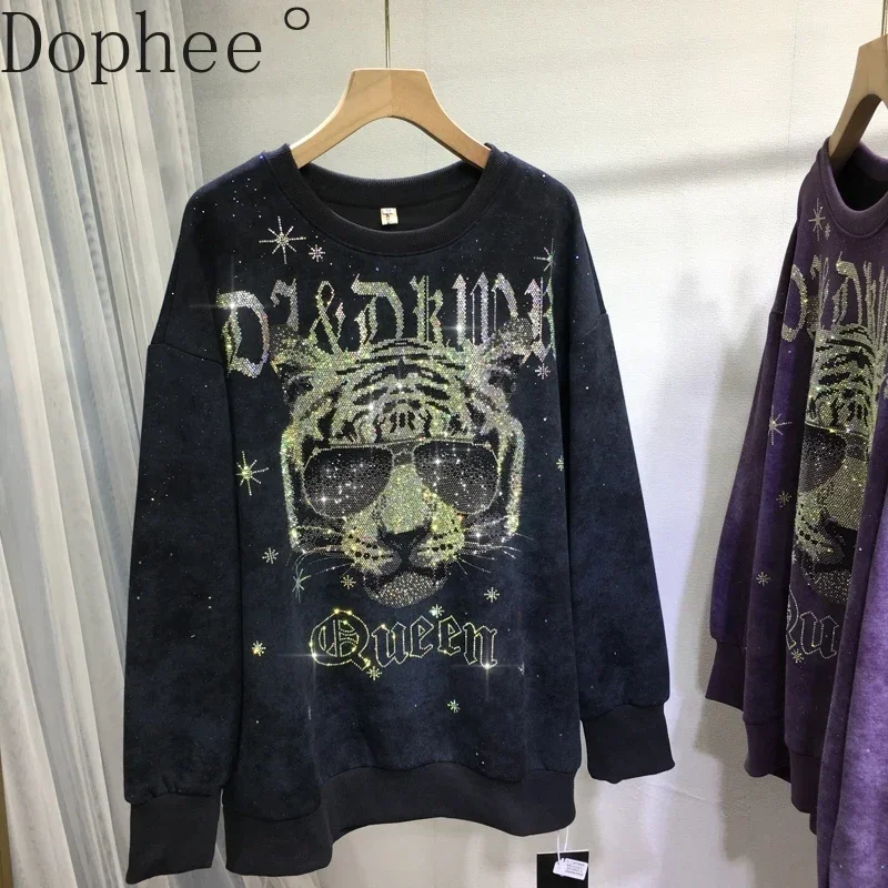 Domineering Tiger Hot Drilling Sweatshirt Men/women Autumn Winter Handsome O-neck Pullover Top Streetwear Long Sleeve Hoodies
Domineering Tiger Hot Drilling Sweatshirt Men/women Autumn Winter Handsome O-neck Pullover Top Streetwear Long Sleeve Hoodies
