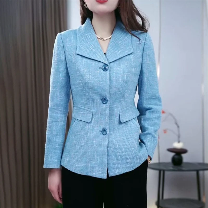 Small Fragrant Style blue suit jacket for women's spring autumn 2026 new fashion versatile slim suit jacket top mommy outfit
Small Fragrant Style blue suit jacket for women's spring autumn 2026 new fashion versatile slim suit jacket top mommy outfit