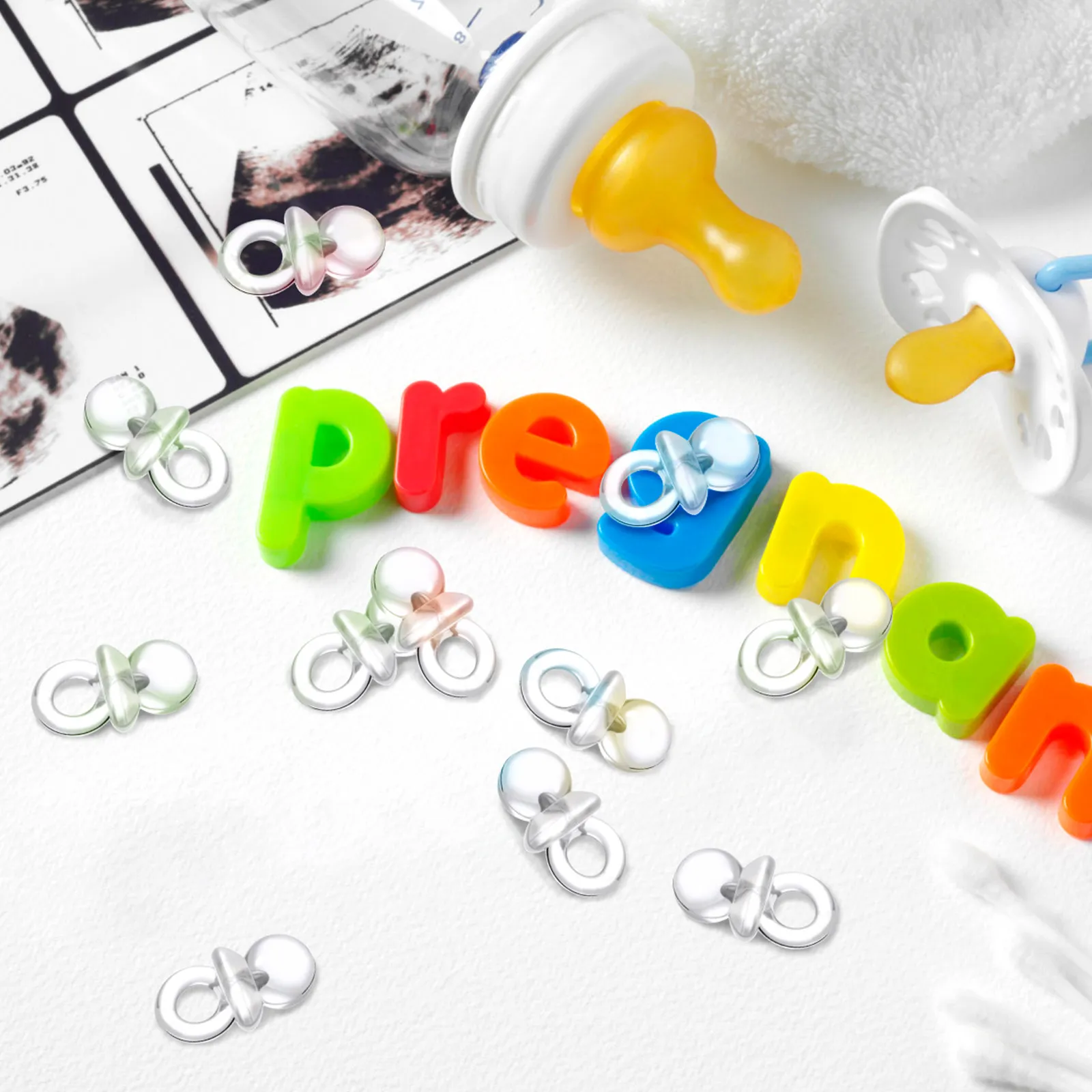 50pcs Acrylic Baby Pacifier DIY Beaded Accessories for Baby Shower Newborn Favors Jewelry Pacifiers Necklace Decorations
50pcs Acrylic Baby Pacifier DIY Beaded Accessories for Baby Shower Newborn Favors Jewelry Pacifiers Necklace Decorations