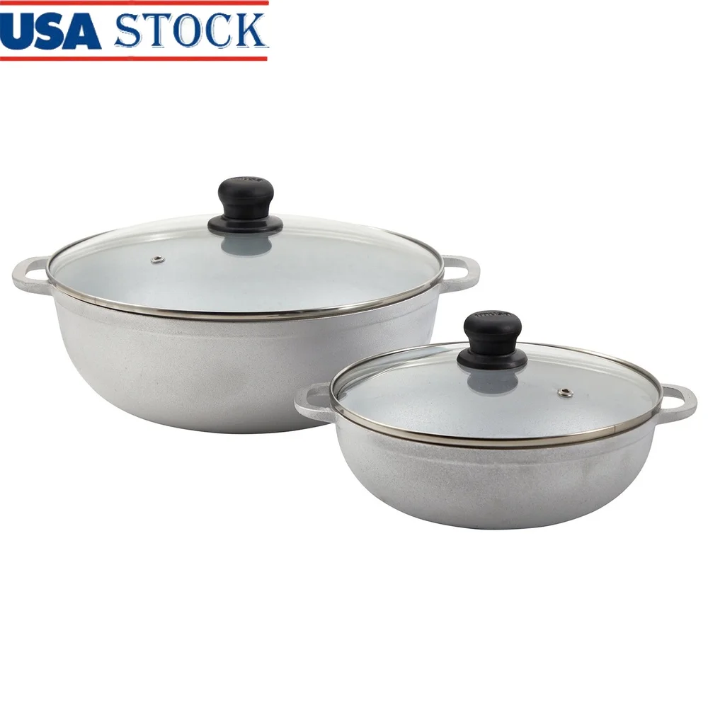 2.5Qt 7Qt Cast Aluminum Caldero Set with Glass Lid Oven Safe Easy Grip Handles Versatile Cooking Soups Stews Rice
2.5Qt 7Qt Cast Aluminum Caldero Set with Glass Lid Oven Safe Easy Grip Handles Versatile Cooking Soups Stews Rice