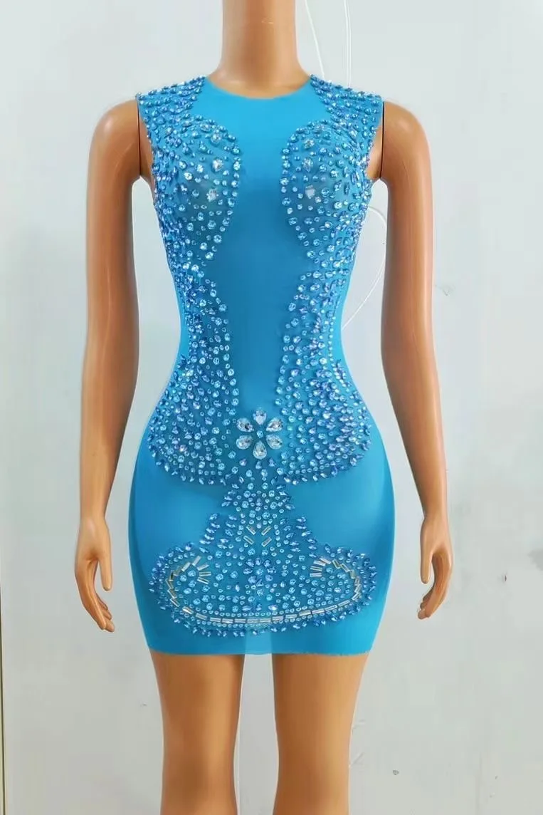 New Style Sparkling Sexy Mini Dress Rhinestone Pole Dance Women Dj Party Gogo Clothing Clubwear Birthday Drag Queen Costume
New Style Sparkling Sexy Mini Dress Rhinestone Pole Dance Women Dj Party Gogo Clothing Clubwear Birthday Drag Queen Costume