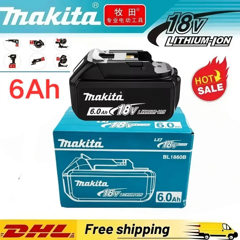 100% Original Makita 18V 6000mah Rechargeable Battery for Makita BL1830 BL1830B BL1860 BL1860B BL1850 BL1850B Power Tools
100% Original Makita 18V 6000mah Rechargeable Battery for Makita BL1830 BL1830B BL1860 BL1860B BL1850 BL1850B Power Tools