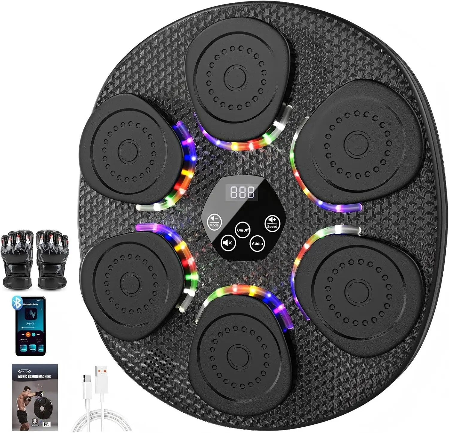 Музыкальный боксерский тренажер с Bluetooth и LED-подсветкой, 9 режимов для дома и спортзала
Музыкальный боксерский тренажер с Bluetooth и LED-подсветкой, 9 режимов для дома и спортзала