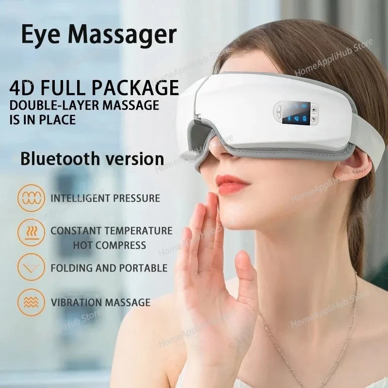 4D Умный электрический массажер для глаз с вибрацией, функцией подогрева, Bluetooth и музыкой, снимает усталость и темные круги под глазами
4D Умный электрический массажер для глаз с вибрацией, функцией подогрева, Bluetooth и музыкой, снимает усталость и темные круги под глазами