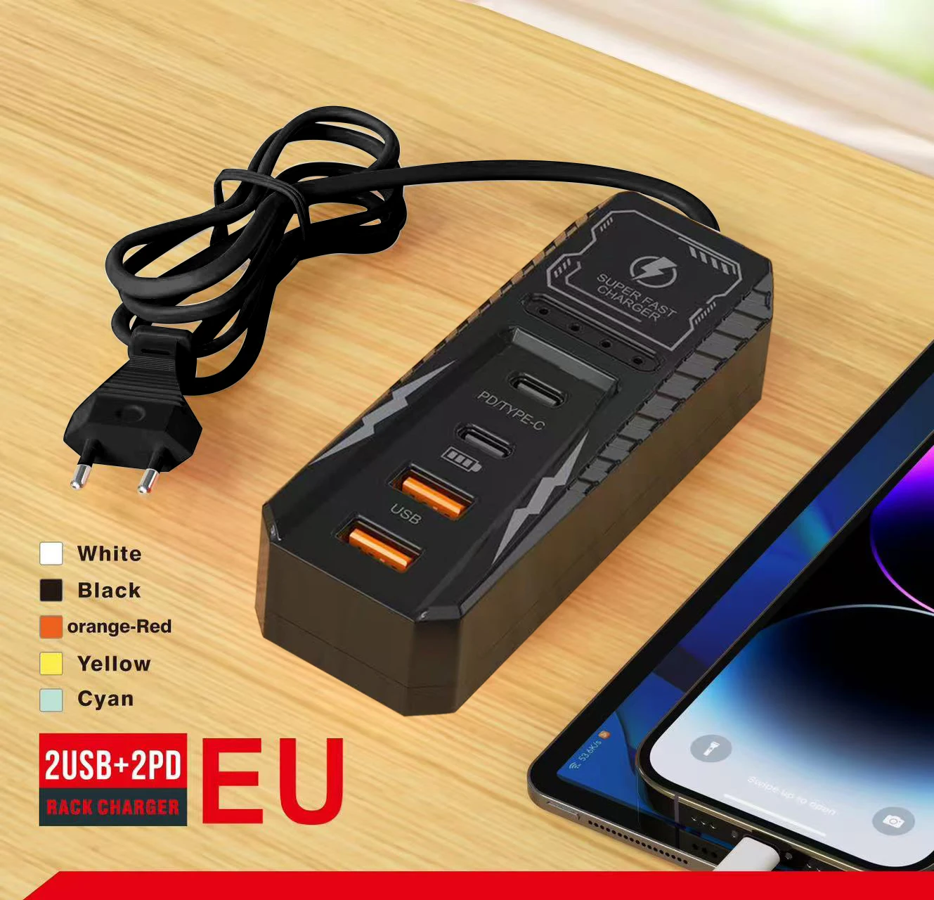 4 Ports Fast Charging USB Type C Charger EU US Plug Quick Charge Wall Adapter For Phone Adapter For iPhone Xiaomi Huawei Samsung
4 Ports Fast Charging USB Type C Charger EU US Plug Quick Charge Wall Adapter For Phone Adapter For iPhone Xiaomi Huawei Samsung