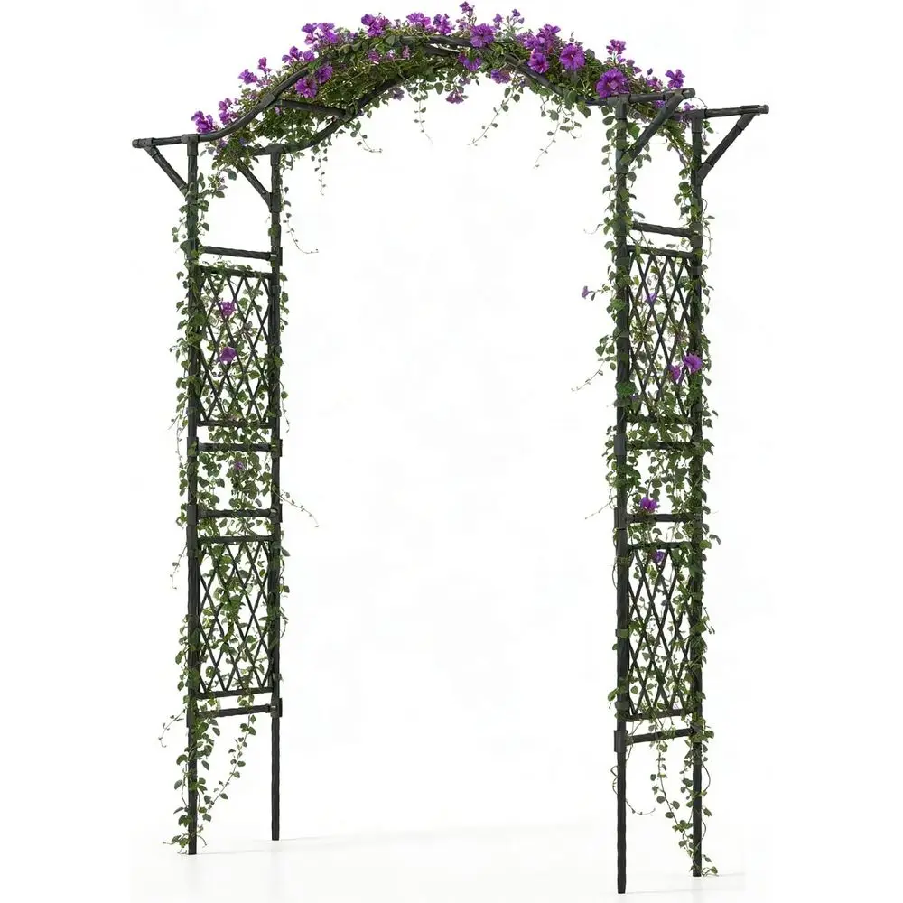 67W x 83H Outdoor Metal Arbor Trellis, Garden Arch for Weddings and Backyard Decor
67W x 83H Outdoor Metal Arbor Trellis, Garden Arch for Weddings and Backyard Decor