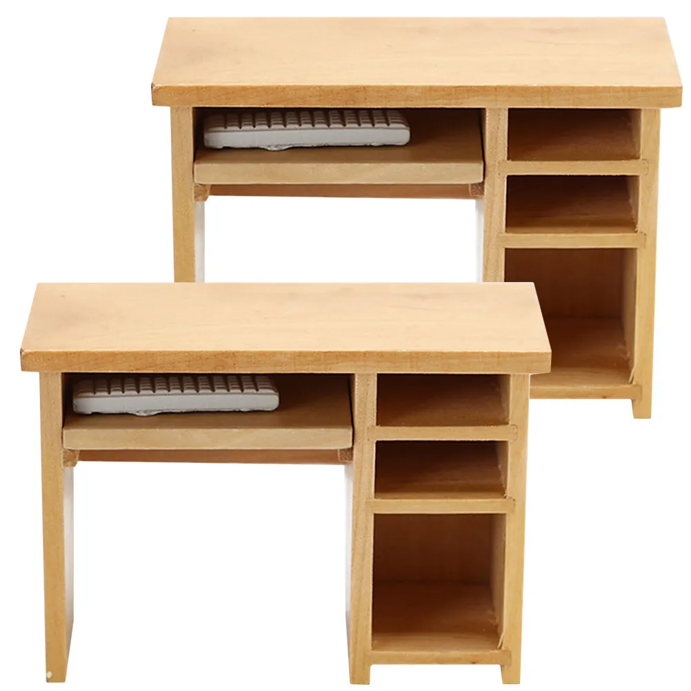 2Sets 1:12 Scale Miniature Computer Desk Wooden Dollhouse Furniture Set Natural Minimalist Finish for Display Collecting Gifting
2Sets 1:12 Scale Miniature Computer Desk Wooden Dollhouse Furniture Set Natural Minimalist Finish for Display Collecting Gifting
