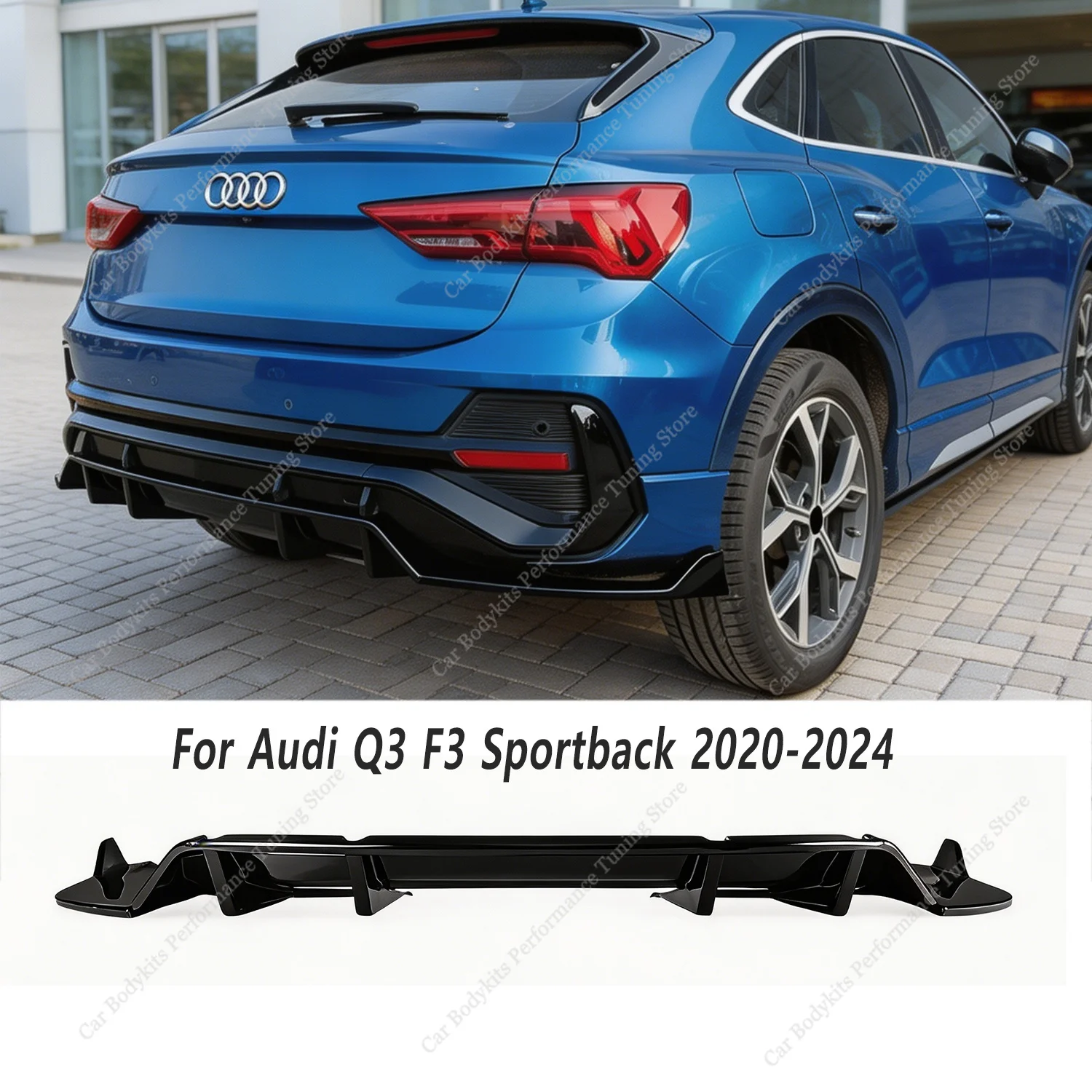 Gloss Black MT Style ABS Rear Valance Diffuser Lip Splitters Cover Trim For Audi Q3 F3 Sportback S-line 2020-2024 Pre-Facelift
Gloss Black MT Style ABS Rear Valance Diffuser Lip Splitters Cover Trim For Audi Q3 F3 Sportback S-line 2020-2024 Pre-Facelift