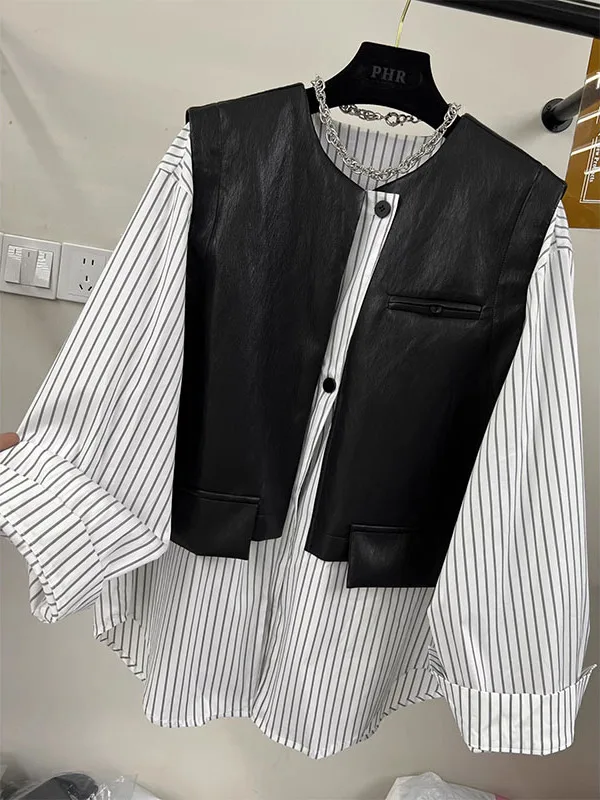 Мужская демисезонная куртка из искусственной кожи больших размеров, в полоску, с лоскутным дизайном, повседневная, удобная, для молодежи
Мужская демисезонная куртка из искусственной кожи больших размеров, в полоску, с лоскутным дизайном, повседневная, удобная, для молодежи