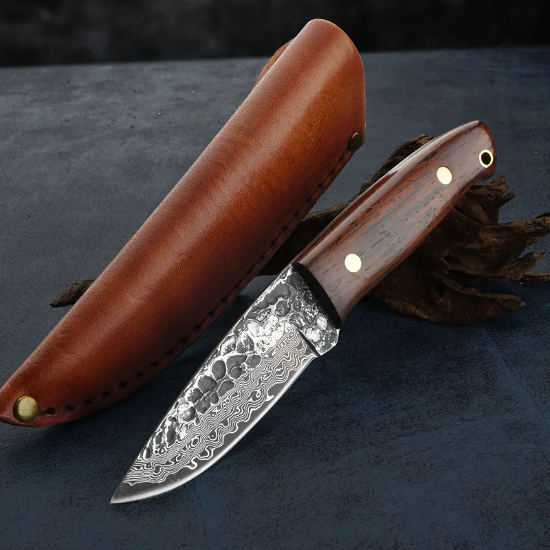 4 Inch Utility Knife With Cover Damascus Steel 9Cr18MoV Blade Cleaver Slicing BBQ Handmade Forged Kitchen Knife Rosewood Handle
4 Inch Utility Knife With Cover Damascus Steel 9Cr18MoV Blade Cleaver Slicing BBQ Handmade Forged Kitchen Knife Rosewood Handle