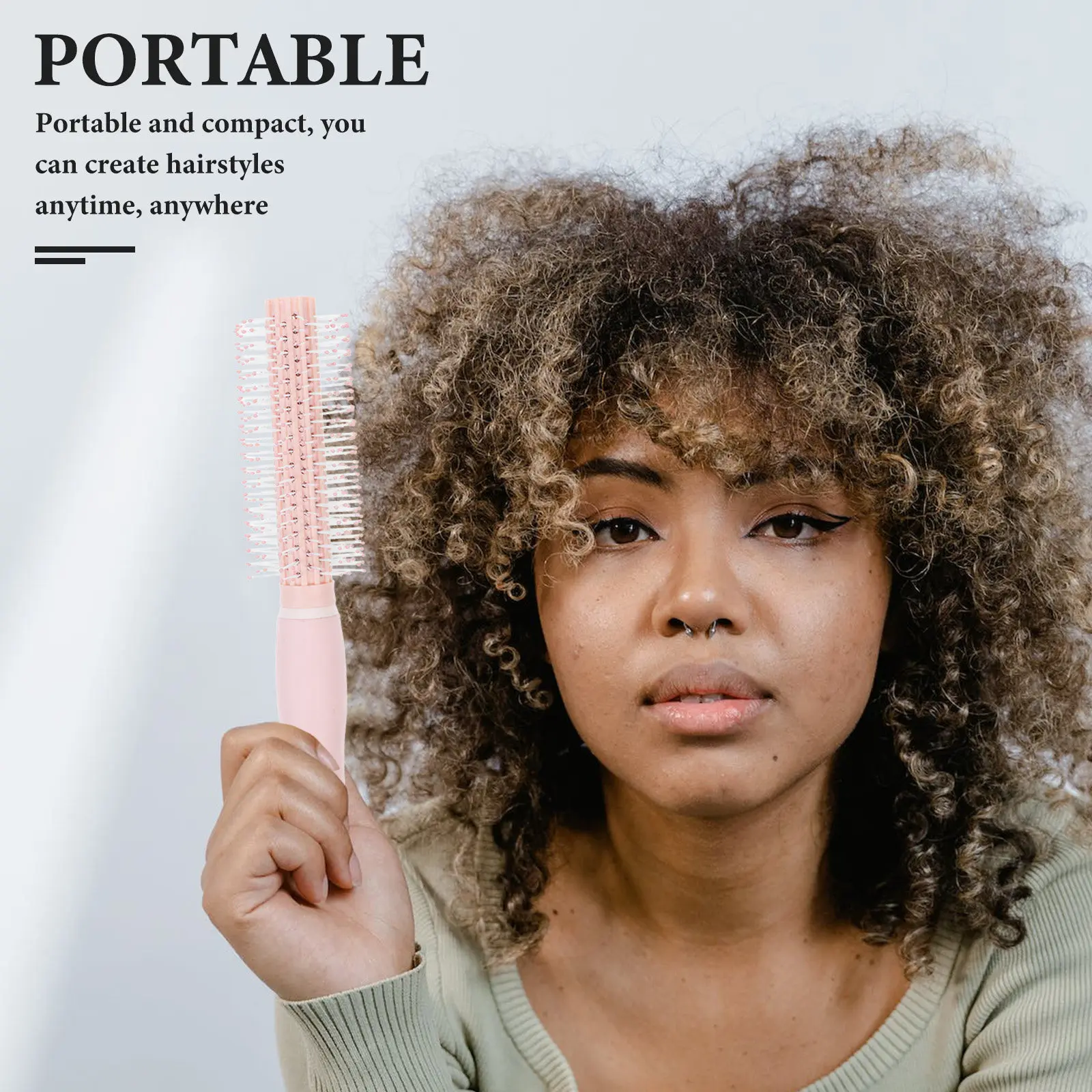 Mini Roll Brush for Blow Drying Portable Rolling Comb Styling Hair Brush for Curly Thick Hair Travel Salon Volume Waves Frizz
Mini Roll Brush for Blow Drying Portable Rolling Comb Styling Hair Brush for Curly Thick Hair Travel Salon Volume Waves Frizz