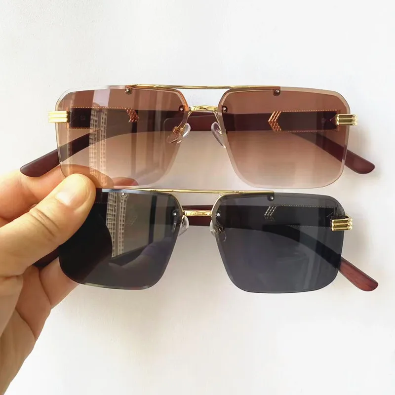 Fashion Rimless Sun Glasses Anti-UV Spectacles Double Beam Google Retro Polygon Eyeglasses Men's Driving Sunglasses
Fashion Rimless Sun Glasses Anti-UV Spectacles Double Beam Google Retro Polygon Eyeglasses Men's Driving Sunglasses