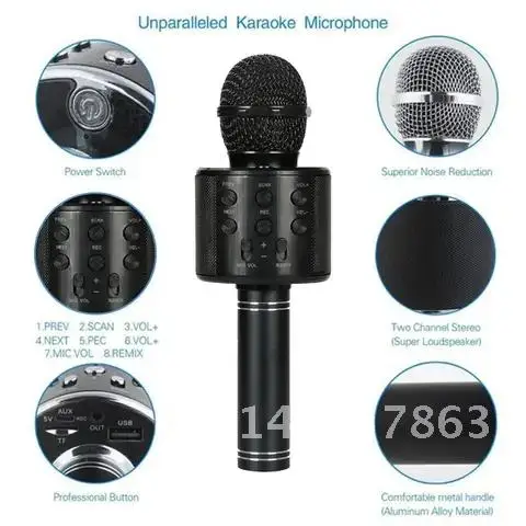 Портативный беспроводной Bluetooth-микрофон KTV, караоке-микрофон с динамиком для телефонов IOS, Android, компьютеров, караоке
Портативный беспроводной Bluetooth-микрофон KTV, караоке-микрофон с динамиком для телефонов IOS, Android, компьютеров, караоке