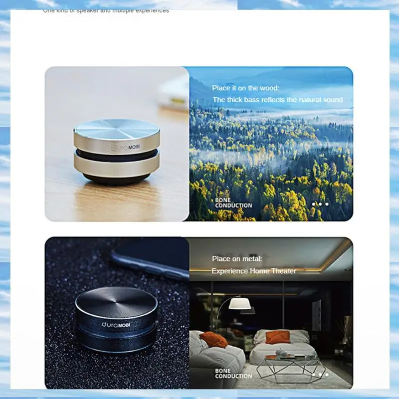 T31C-Dura Mobi 2Pcs Wireless Bluetooth 5.0 Speaker Bone Conduction Speakers Mini Portable Loud Stereo Sound Built-In Mic
T31C-Dura Mobi 2Pcs Wireless Bluetooth 5.0 Speaker Bone Conduction Speakers Mini Portable Loud Stereo Sound Built-In Mic