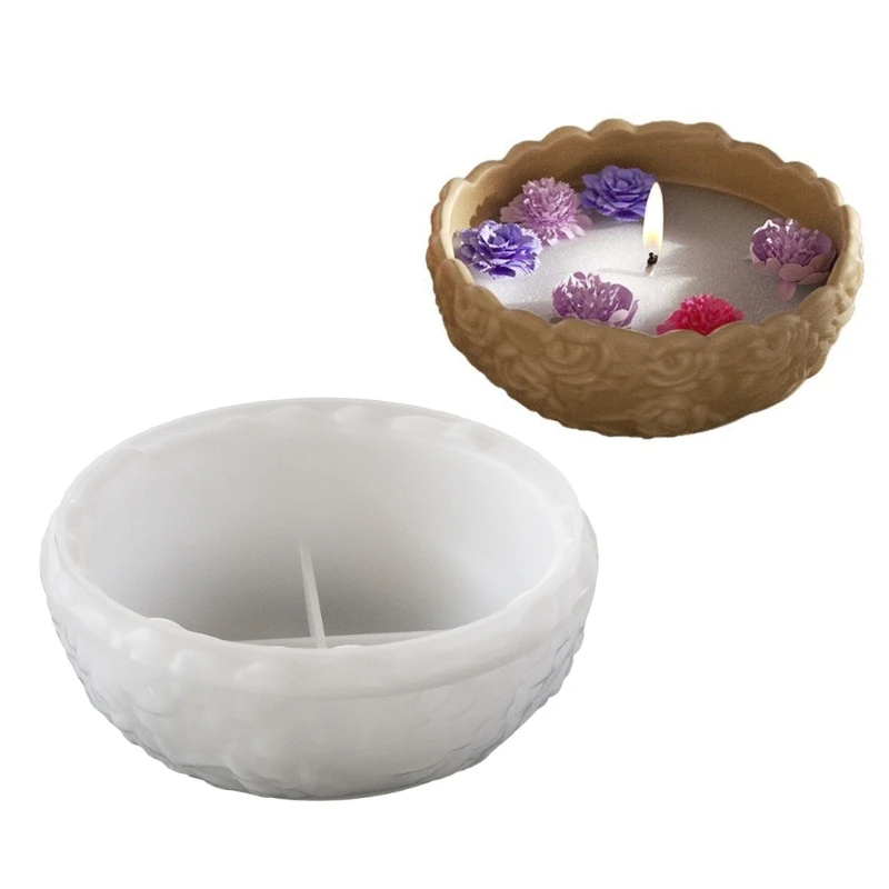 DIY Rose Flower Pattern Silicone Bowl Mold Desktop Decoration Handmade Candle Cup Succulent Plant Flowerpot Resin Casting Mould
DIY Rose Flower Pattern Silicone Bowl Mold Desktop Decoration Handmade Candle Cup Succulent Plant Flowerpot Resin Casting Mould