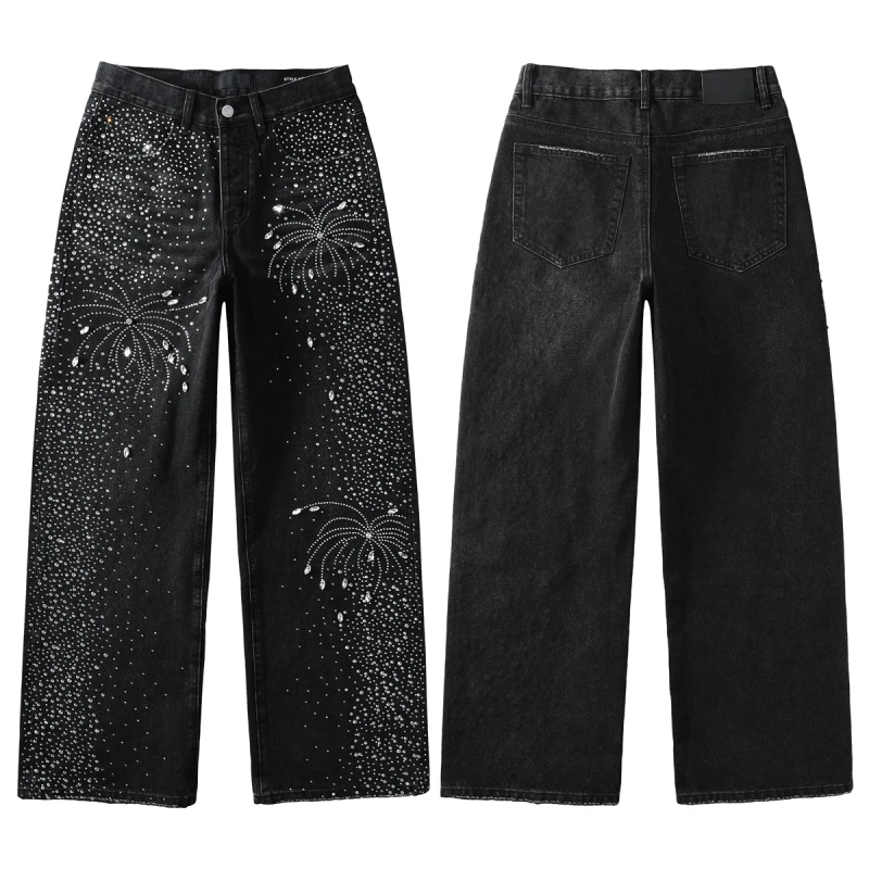 25ss Hot Diamond Jeans Модные свободные прямые широкие джинсовые брюки Мужчины Женщины High Street Fashion Карманные украшения Джинсовые брюки
25ss Hot Diamond Jeans Модные свободные прямые широкие джинсовые брюки Мужчины Женщины High Street Fashion Карманные украшения Джинсовые брюки