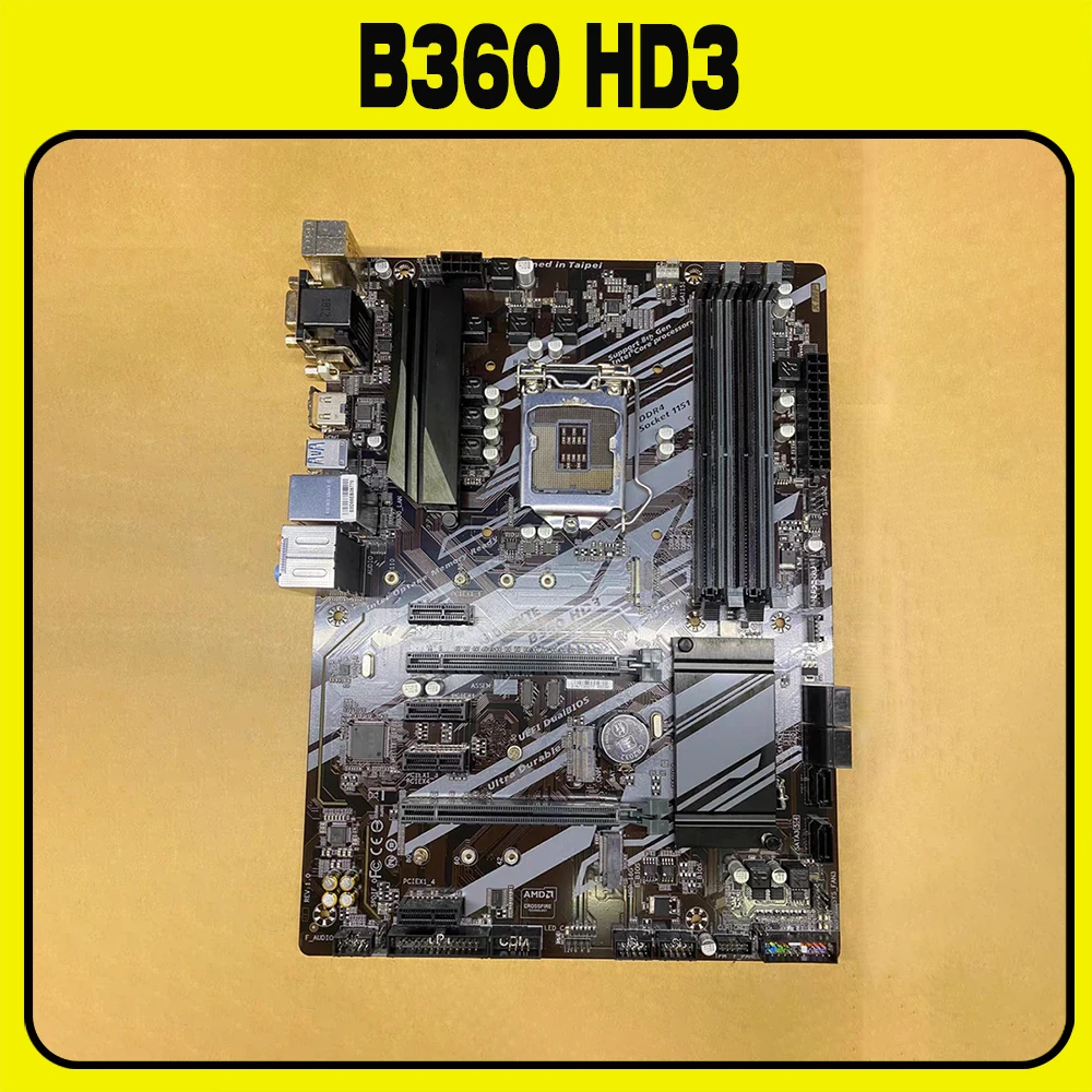 Материнская плата B360 HD3 1151 для настольного компьютера поддерживает четырехканальный процессор M.2 8-го и 9-го поколения
Материнская плата B360 HD3 1151 для настольного компьютера поддерживает четырехканальный процессор M.2 8-го и 9-го поколения