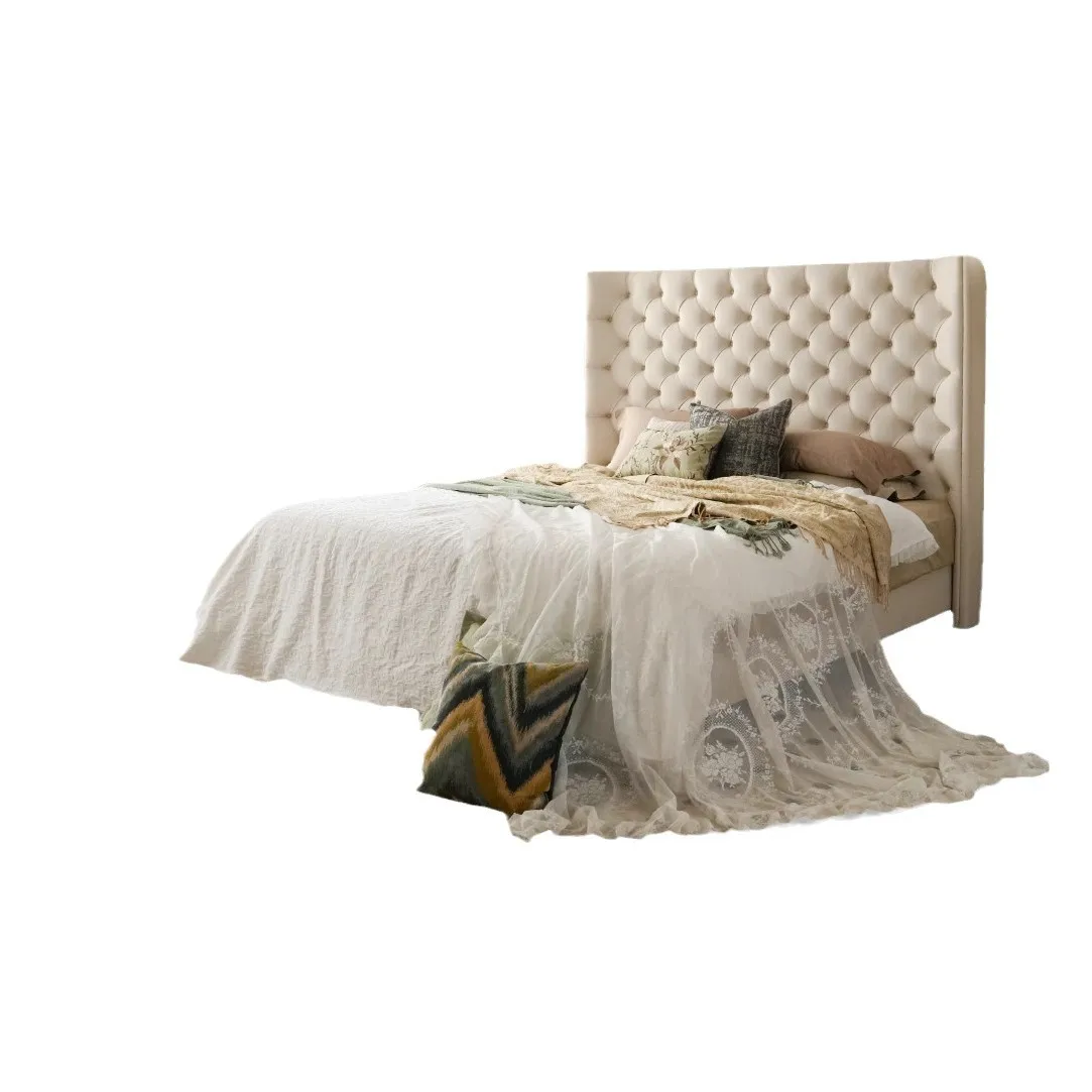 Master bedroom Modern simple buckle leather light luxury high backrest weddin bed
Master bedroom Modern simple buckle leather light luxury high backrest weddin bed