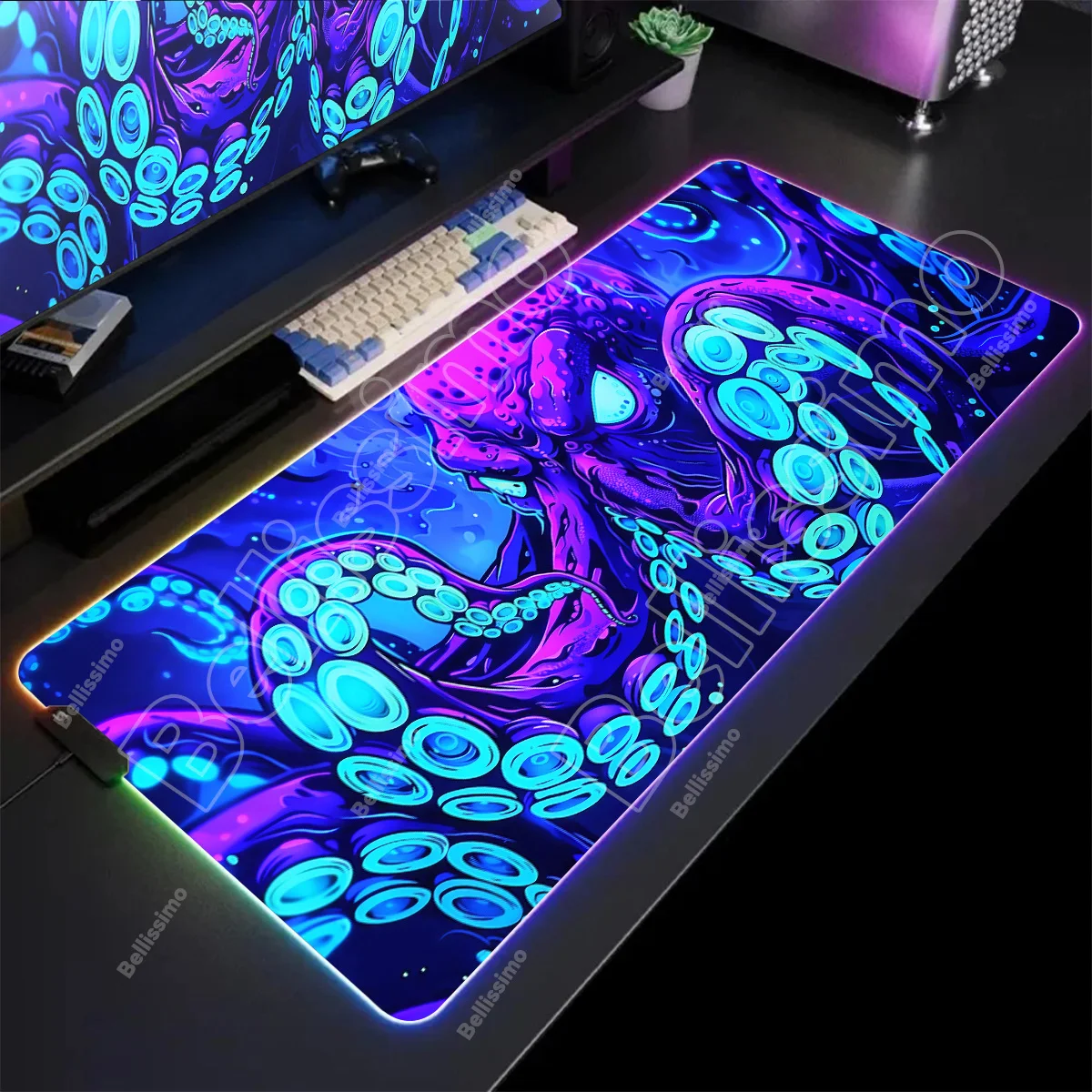 RGB Oni Octopus Design Large Mouse Pad Computer Personality Carpets Art Black PC Gaming Accessories HD Desk LED Xxl Extended Pad
RGB Oni Octopus Design Large Mouse Pad Computer Personality Carpets Art Black PC Gaming Accessories HD Desk LED Xxl Extended Pad