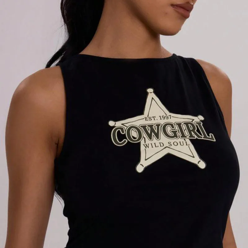 Summer New Women's Casual Minimalist Black Tank Top! American Vintage Star Print, Slimming & Versatile
Summer New Women's Casual Minimalist Black Tank Top! American Vintage Star Print, Slimming & Versatile