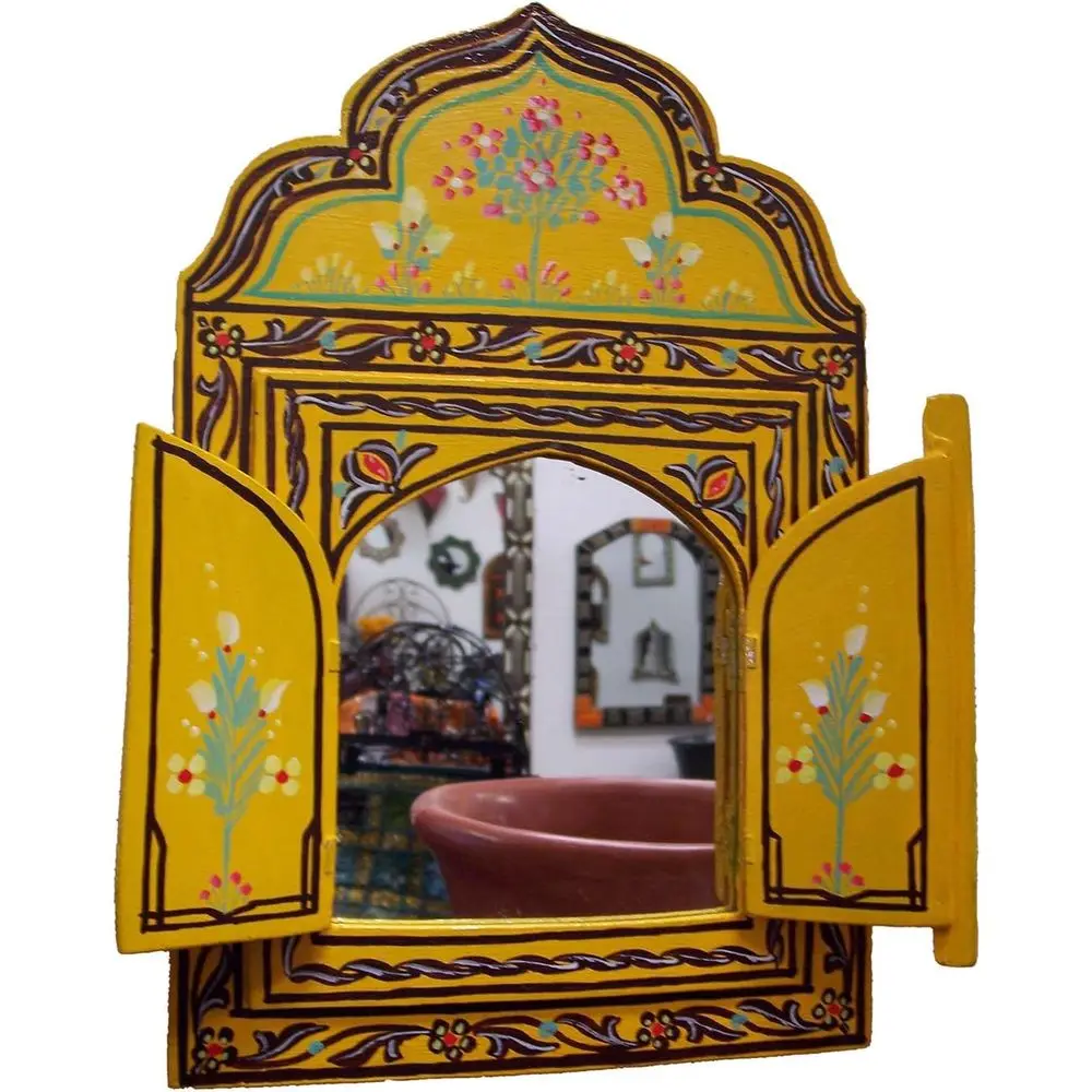 Hand-Painted Moroccan Arabesque Decorative Wall Mirror, Small
Hand-Painted Moroccan Arabesque Decorative Wall Mirror, Small