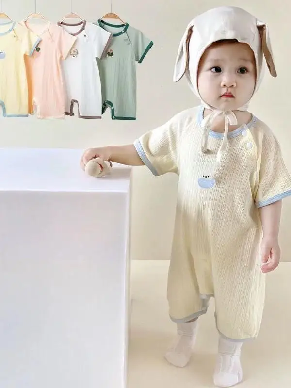 Летний тонкий комплект одежды для новорожденных девочек: комбинезон-слип из хлопка для прогулок
Летний тонкий комплект одежды для новорожденных девочек: комбинезон-слип из хлопка для прогулок