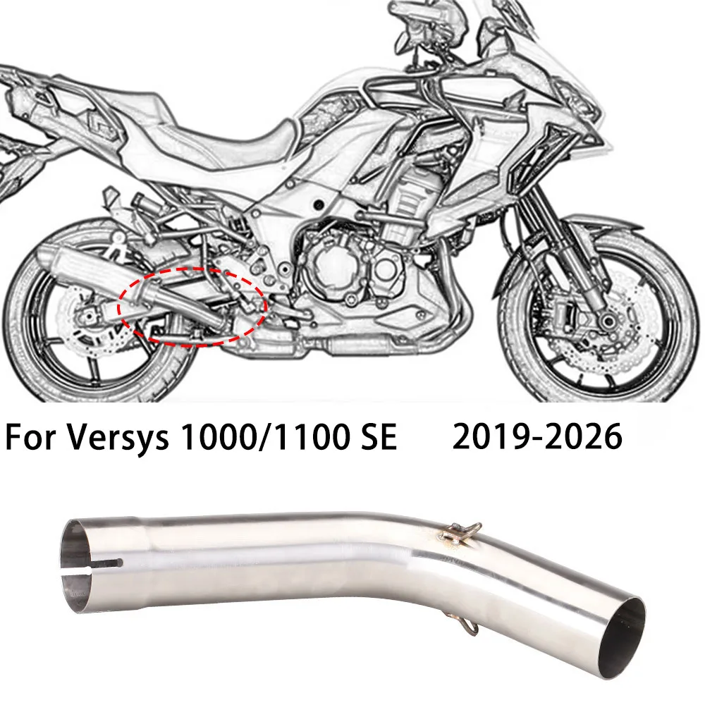 KLZ1000 exhaust mid pipe For Kawasaki KLZ1000 KLZ1100 Versys 1000/1100 SE 2019-2026 51MM motorcycle escape tube accessories
KLZ1000 exhaust mid pipe For Kawasaki KLZ1000 KLZ1100 Versys 1000/1100 SE 2019-2026 51MM motorcycle escape tube accessories