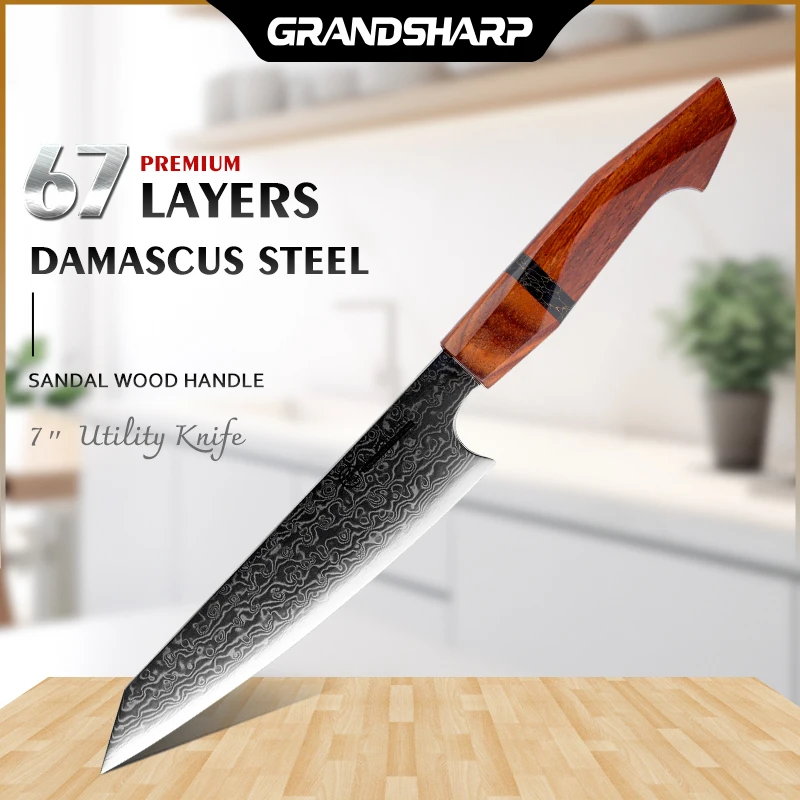 Универсальный нож Grandsharp 6 дюймов, кухонная Овощечистка из дамасской стали 10Cr15C 0Mov, 67 слоев, с деревянной ручкой, для фруктов, мяса
Универсальный нож Grandsharp 6 дюймов, кухонная Овощечистка из дамасской стали 10Cr15C 0Mov, 67 слоев, с деревянной ручкой, для фруктов, мяса