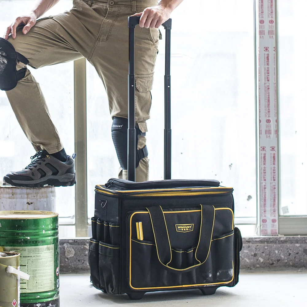 WINHUNT Сумка для инструментов на колесиках с телескопической резиновой ручкой и прочным колесом, водонепроницаемая конструкция, сумка на колесиках, черная
WINHUNT Сумка для инструментов на колесиках с телескопической резиновой ручкой и прочным колесом, водонепроницаемая конструкция, сумка на колесиках, черная